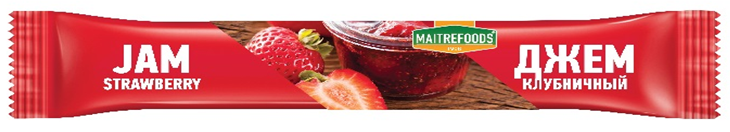 Джем Клубничный, "Maitrefoods", (стикпакет), 10г